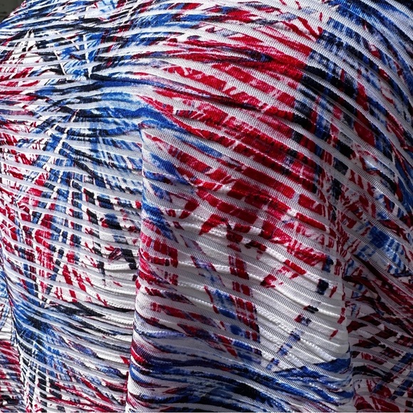 Kim Rogers Blue Red Fireworks Striped Lined Dress Women’s Plus Size 2X Patriotic - Picture 5 of 16